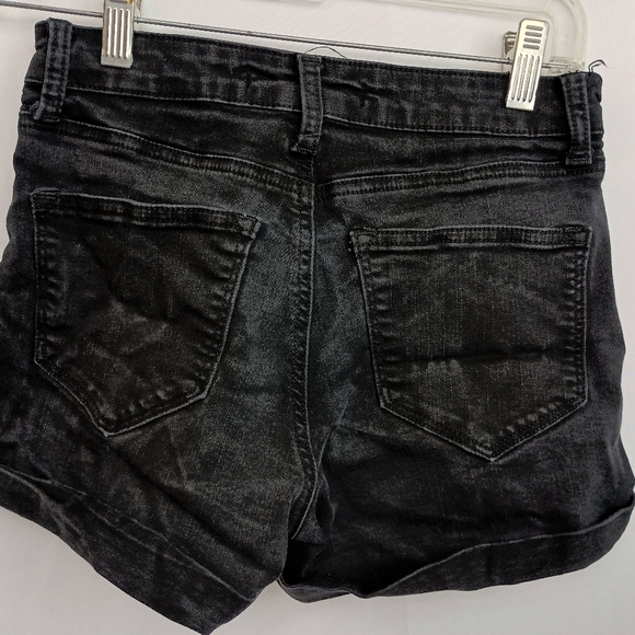KanCan Black Denim Jean Summer Hott Booty Shorts Distressed Cut-Off Style (#870) - Picture 5 of 5